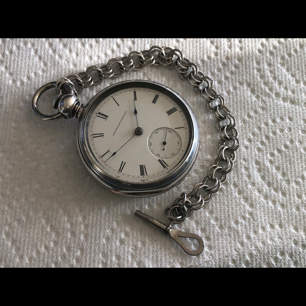 4oz Silver Antique Waltham Key Pocket Watch